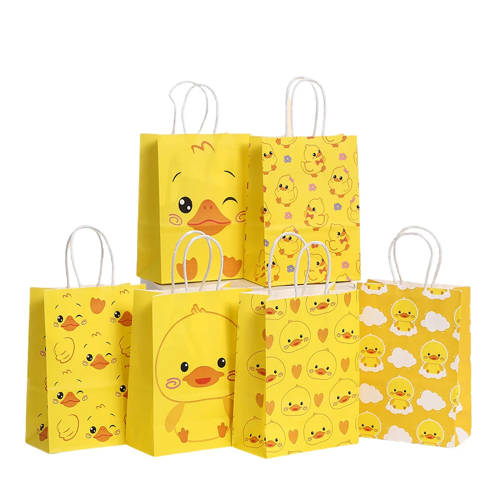 LPZHI Yellow Duck Gift Bags, Cute Duckling-Themed Party Tote Bags for Sweets, Candy, Small Gifts or Mini Bakery Packaging, Reusable Designer Kraft Paper Bags, Factory Direct Supply LPZHI Yellow Duck Gift Bags, Cute Duckling-Themed Party Tote Bags for Sweets, Candy, Small Gifts or Mini Bakery Packaging, Reusable Designer Kraft Paper Bags, Factory Direct Supply