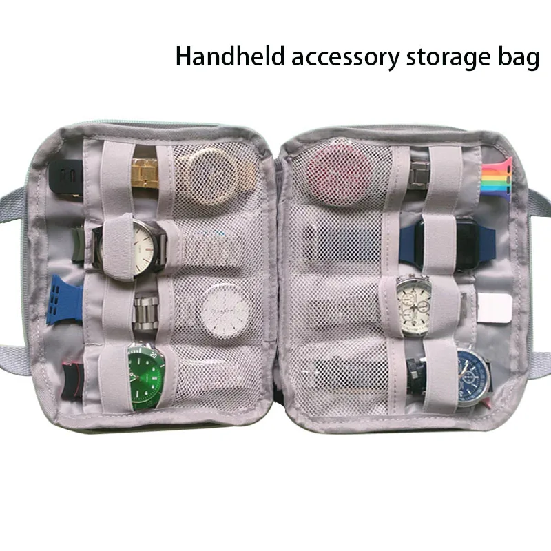 Travel Watch Organizer | Handheld Watchband Storage Box for Apple Watch Straps, Waterproof Travel Case for Smart Watches, Portable Wriststrap Organizer, Durable Protective Bag for Watch Lovers, Easy Carry Watch Travel Holder