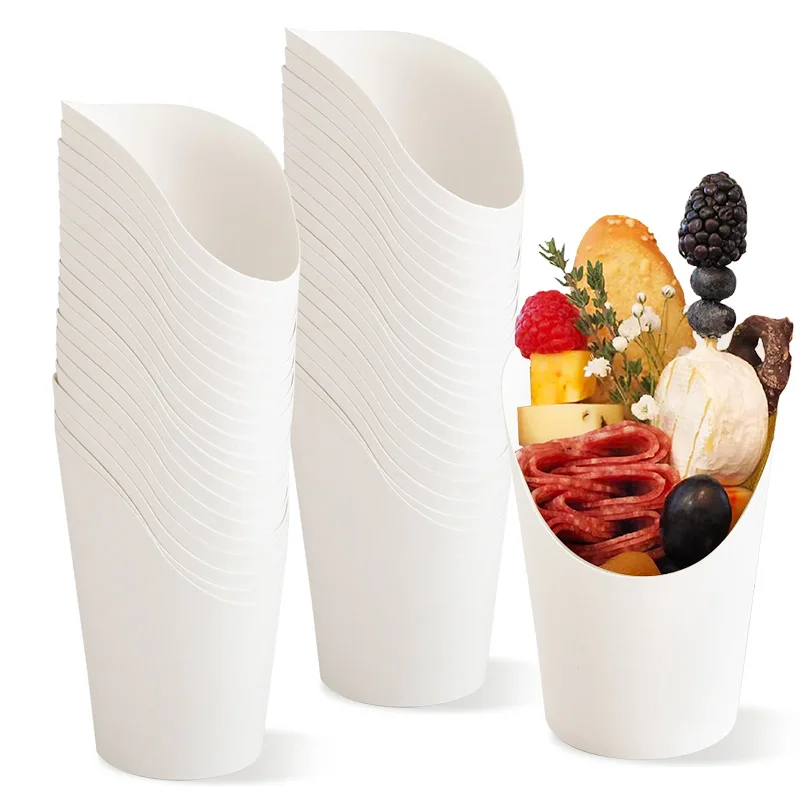 10/20pcs Kraft Paper French Fries Cups, Disposable Candy, Snack, Dessert Holders, Party Containers for Wedding, Birthday, Baby Shower, Event Decorations, Fast Food, Catering Supplies, Eco-Friendly Paper Cups - 图片 7