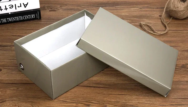 1Pc Shoes Storage Box Gift Box – Kraft Paper Packaging for Men’s and Women’s Shoes, Eco-Friendly Foldable Shoe Box, Durable Organizer for Sneakers, Heels, Boots, Professional Presentation 1