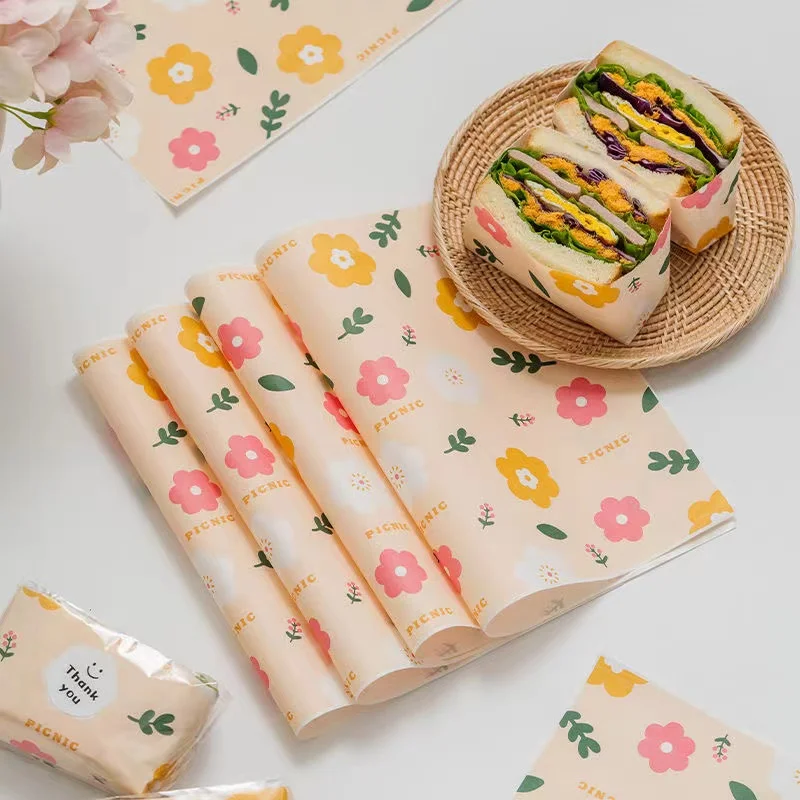 25/50/100PCS Greaseproof Deli Paper Sheets for Food Wrapping, Parchment Basket Liners for Burgers, Sandwiches, Hot Dogs, Fries, Donuts, Wraps, Snacks, Microwave Safe Wrappers for Restaurant & Parties