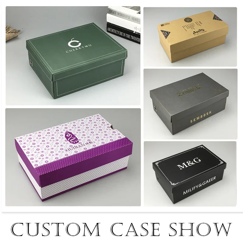 1Pc Shoes Storage Box Gift Box – Kraft Paper Packaging for Men’s and Women’s Shoes, Eco-Friendly Foldable Shoe Box, Durable Organizer for Sneakers, Heels, Boots, Professional Presentation - 图片 4