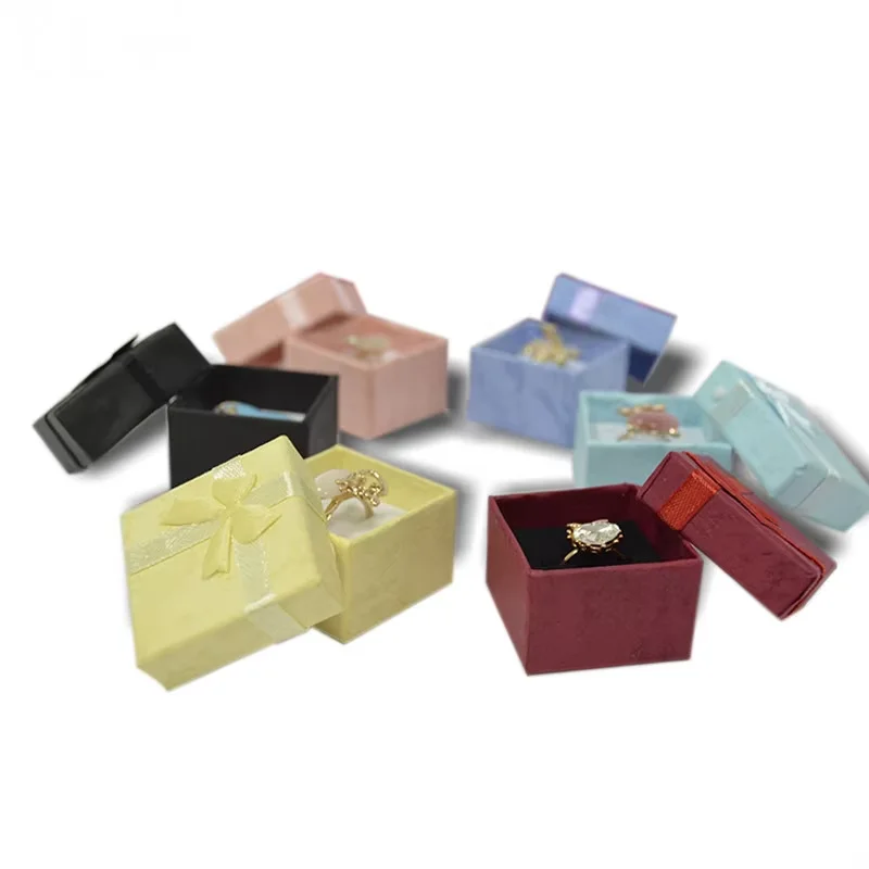 24Pcs/Lot Ring Jewelry Organizer Packaging Boxes, Paper Gift Case for Rings Earrings Studs, Small Jewelry Display Storage Containers for Shops and Gift Wrapping - 图片 3