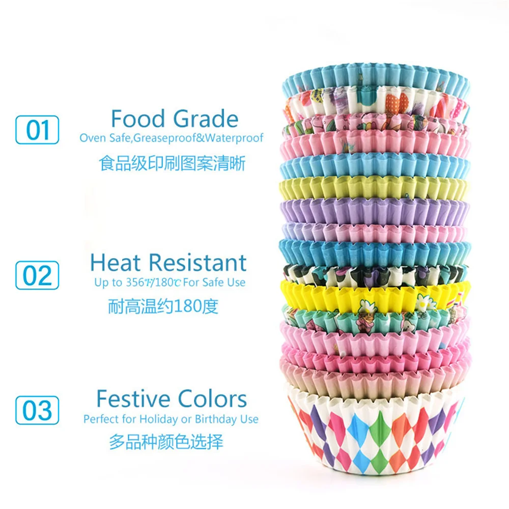 100pcs Greaseproof Paper Cupcake Liners – Oil-Resistant Muffin Cups for Baking, Party Trays, Cakes, Desserts, Homemade Cupcakes, DIY Baking Tools, Modern Minimalist Style 3