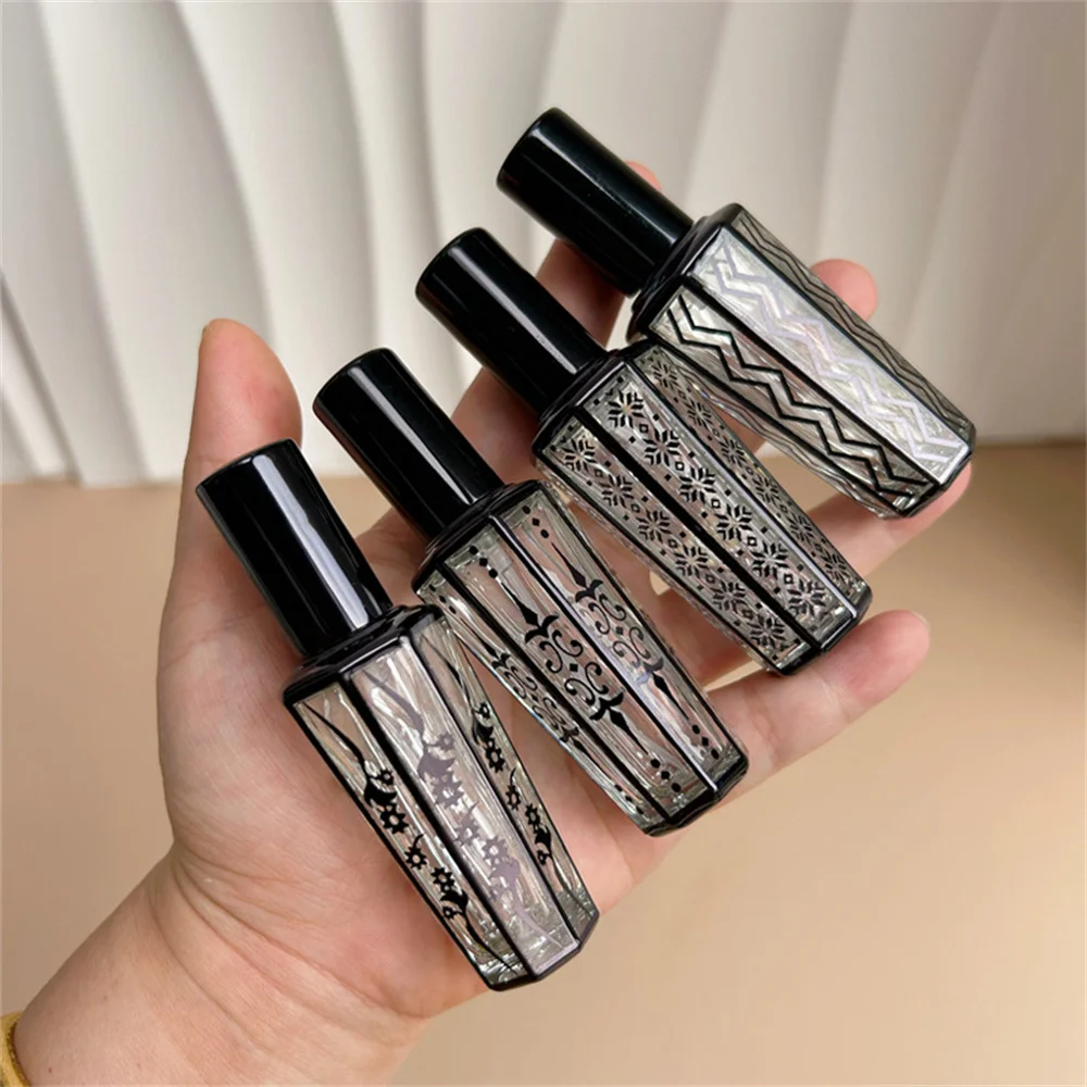 15ml Refillable Glass Perfume Spray Bottle – Portable Travel Atomizer with Pump for Fragrance, Alcohol, Toner, or Cosmetic Liquids | Black Compact Reusable Bottle with Fine Mist Sprayer for Daily & Travel Use
