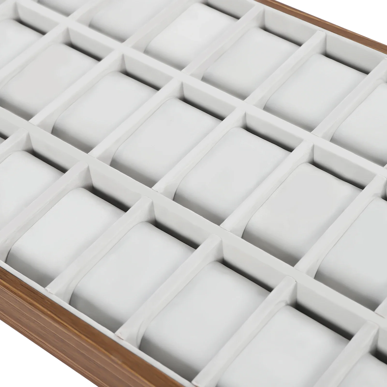 Luxury Wooden 30-Slot Watch Display Organizer Box with Soft Velveteen Pillows, Modern Large Jewelry and Timepiece Storage Case, Elegant Gift Presentation for Men and Women 4