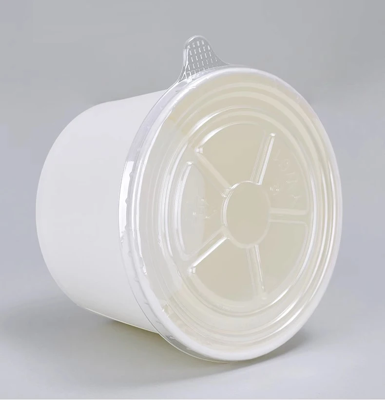 50Pcs Disposable Paper Bowls Eco-Friendly Round Food Containers with Lids, Takeaway Salad Soup Rice Noodle Lunch Packaging Boxes for Restaurants, Picnics, Catering, Fast Food and Party Use 2