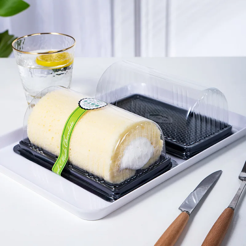 50Pcs Transparent Cake Boxes for Swiss Roll, Sandwich, Hot Dog, Yolk Pastry, DIY Baking Supplies, Food Packaging Containers, Party Favors and Gift Packaging 3