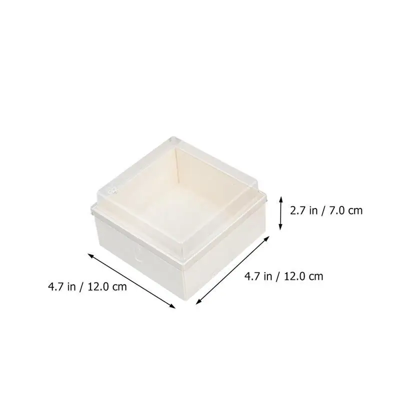10pcs Disposable Cake Packaging Boxes with Clear Lids, Cupcake, Cookie, Bread, Burger Tray Containers for Wedding Party Favors, Takeout, Lunch, Desserts, Snacks - 图片 7