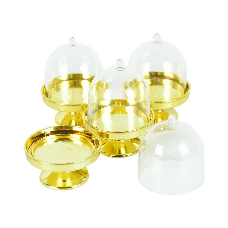 4/12pcs Clear Plastic Mini Candy and Cupcake Boxes with Lids, Elegant Wedding Gift Boxes, Party Dessert Display Trays, Macaron Holders, Birthday Favors, Table Decor for Special Events 5