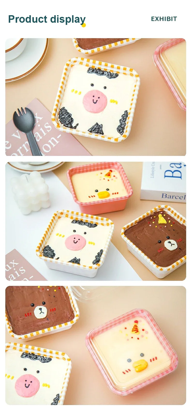 Disposable Lunch Boxes with Lids, Food-Grade Plastic Bento Containers for Vegetables, Fruit, Salad, Takeaway Meals, Cake, Sushi, and Portion-Controlled Meal Prep, 10/20pcs 6