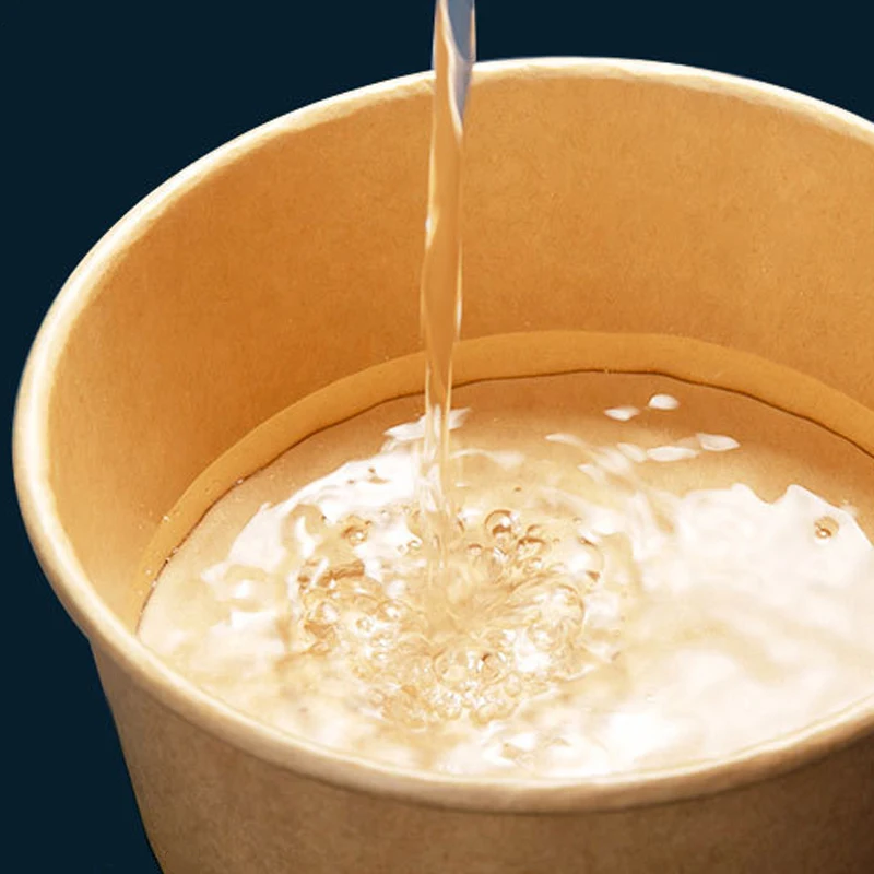 20Pcs Disposable Round Paper Lunch Box with Lid, Eco-Friendly Bento Food Storage Containers for Salad Fruit Cake Dessert Meal Prep Takeout Kitchen Party Use 4