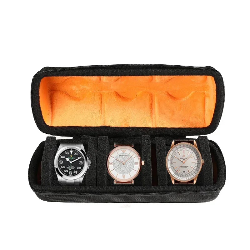 Travel Watch Organizer | Hard Travel Watch Roll Case with Detachable Pillows, 1/2/3/5/6/10 Slot Organizer for Men & Women, Protective Red Microfiber Lining, Elastic Foam Cushion for Watches up to 55mm, Compact Luxury Design for Travel, Gift-Ready Storage Case - 图片 11