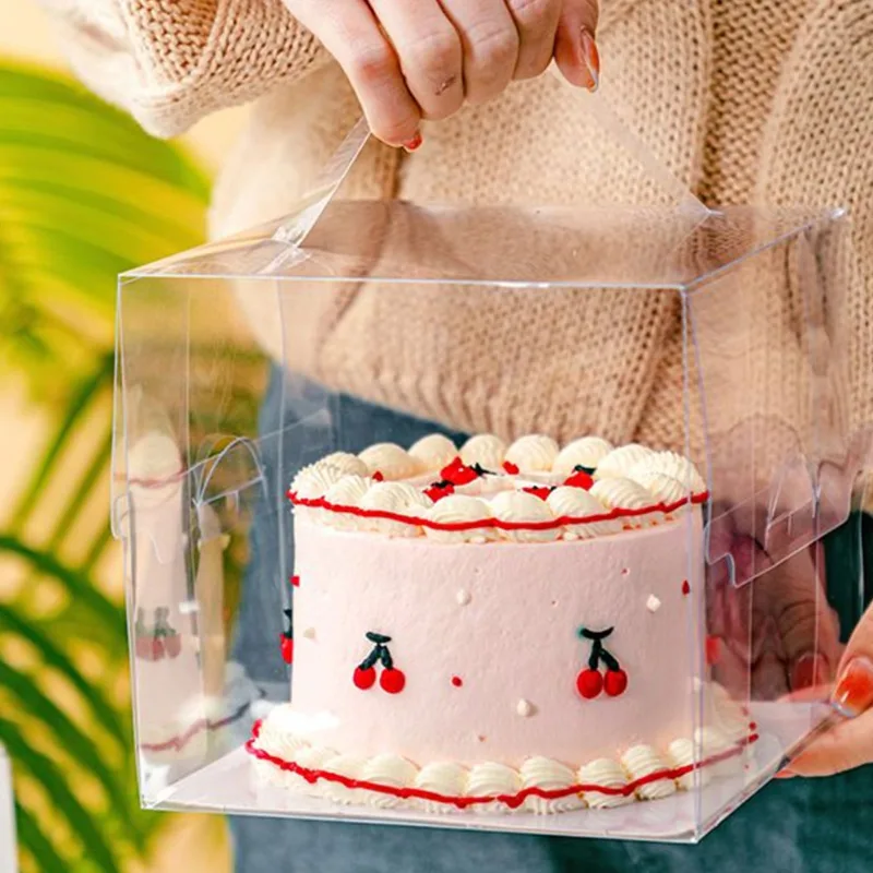 FDA-Approved Transparent Cake Boxes with Handle: China's #1 Guangzhou Factory Delivers 50,000+ Units Daily - 图片 3
