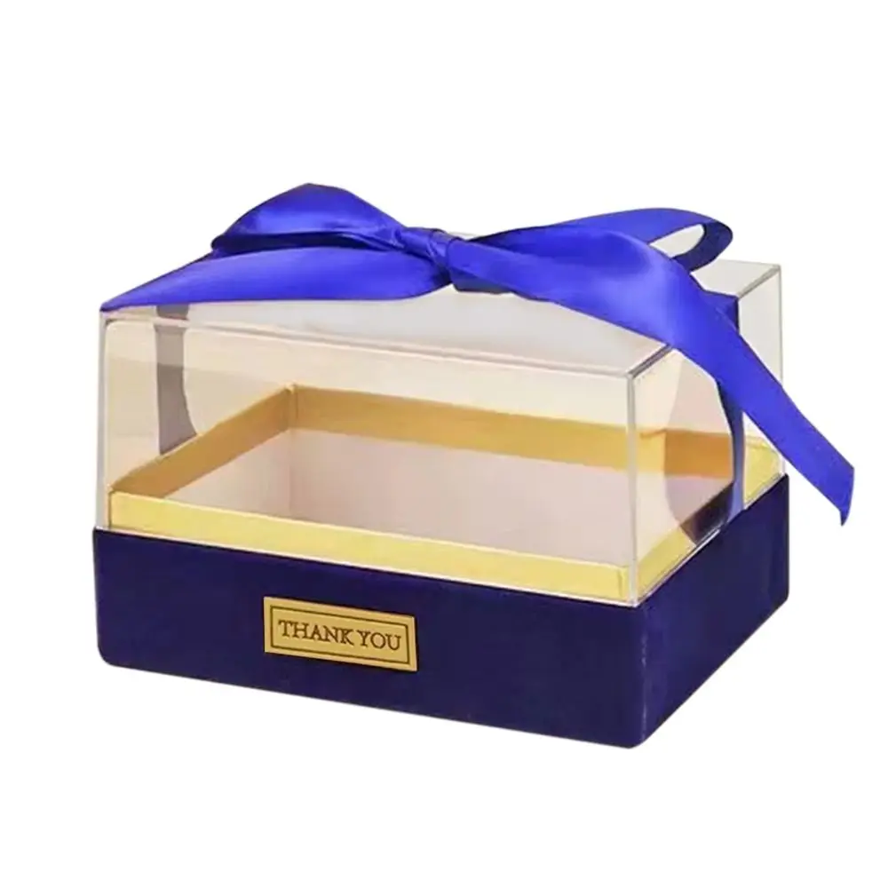 Transparent Wedding Hand Gift Box, Luxury Acrylic Bow Present Container for Valentine's Day, Anniversary, or Special Occasion Gifts, Elegant Light and Stylish Packaging for Weddings and Parties - 图片 10