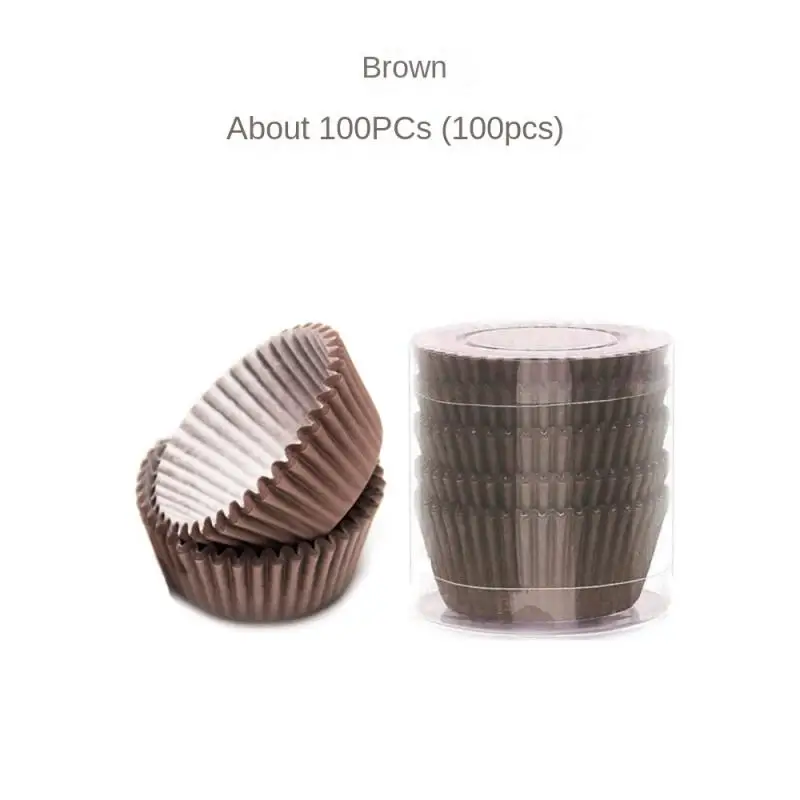100pcs Greaseproof Paper Cupcake Liners – Oil-Resistant Muffin Cups for Baking, Party Trays, Cakes, Desserts, Homemade Cupcakes, DIY Baking Tools, Modern Minimalist Style - 图片 8