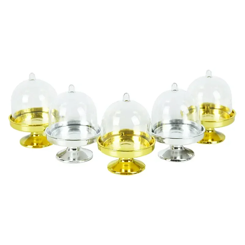 4/12pcs Clear Plastic Mini Candy and Cupcake Boxes with Lids, Elegant Wedding Gift Boxes, Party Dessert Display Trays, Macaron Holders, Birthday Favors, Table Decor for Special Events 2