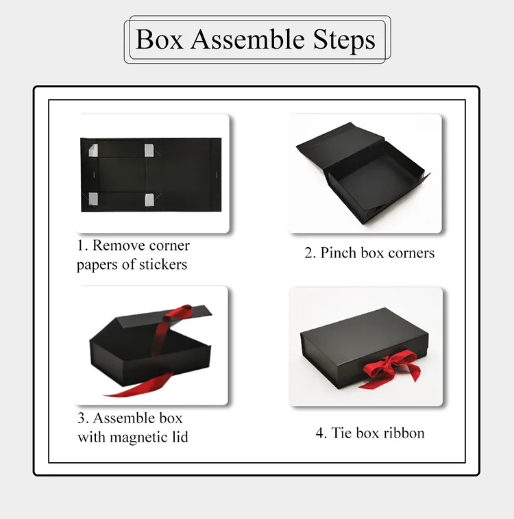 A5 Deep Magnetic Gift Box 23.5x17x10cm | Luxury Rigid Cardboard Foldable Gift Packaging with Concealed Magnets, Multiple Colors, Customizable Ribbon for Handmade Soaps, Cosmetics, Specialty Foods, Party and Corporate Gifts 3