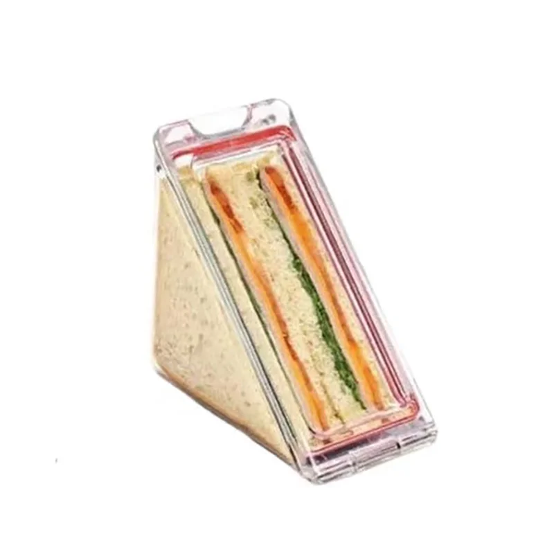 10PCS Triangle Sandwich Container Reusable Airtight Plastic Box, Transparent Portable Cake Slice Holder, Food-Grade Storage Bento Box for Travel, Picnic, Office, School Lunch, Leakproof & Dishwasher Safe - 图片 6
