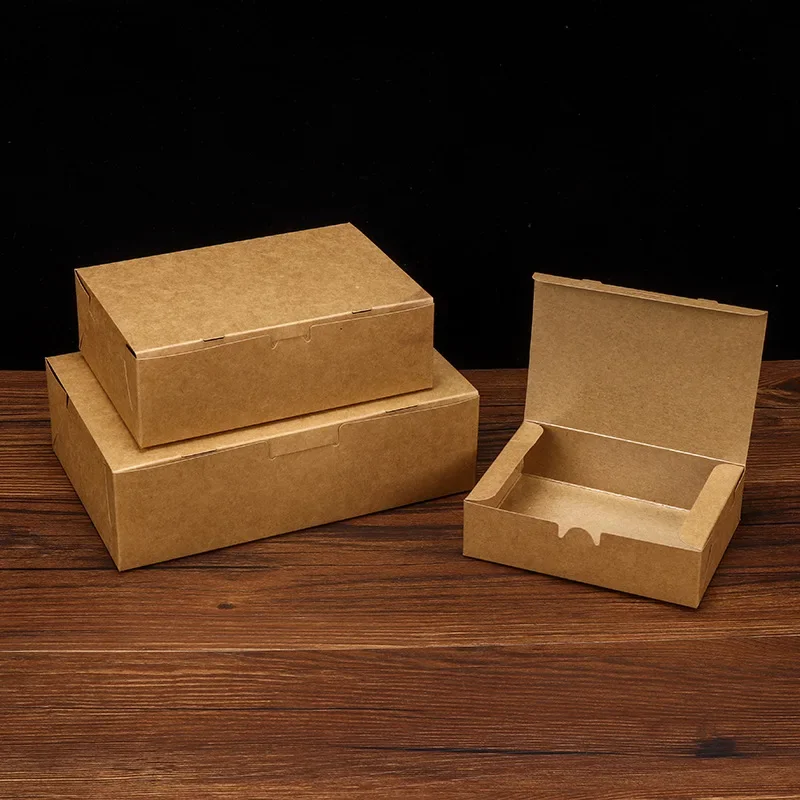 50Pcs Kraft Paper Lunch Boxes Disposable Meal Prep Containers with Tab Lock, Eco-Friendly Takeout Food Packaging Boxes for Salad, Snacks, Restaurant, Catering, Home Kitchen, Party and Delivery - 图片 14