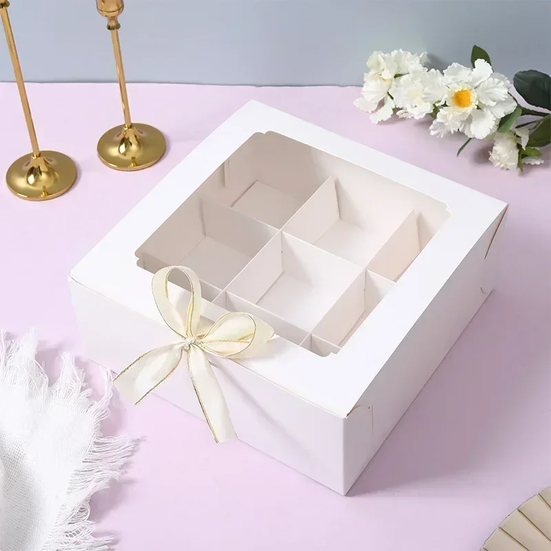 Why 87+ Bakeries Chose This: 10pcs Dessert Grid Boxes with 92% Transparency PET Lids – Foldable 6/9 Holes System Saves $2,400/Year in Freight Costs - 图片 11