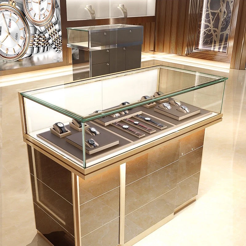 Luxury Brown Leatherette Watch Display Stand Holder – Retail Store Counter and Window Organizer for Watch Presentation, Ramp Base Desk Prop for Jewelry Shop Showcase and Professional Display Use - 图片 4