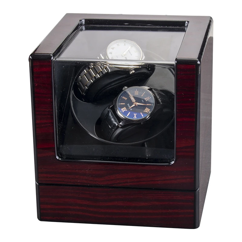 Automatic Watch Winder Box for Mechanical Watches, 2/1/2 Slot Intelligent Rotary Table Shaker with 5 Adjustable Gear Modes, High Gloss Wood Finish, USB & Plug-In Power, Durable Silent Motor for Men & Women Watches