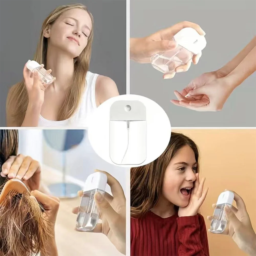 Portable Mini Spray Bottle with Funnel – Refillable Pink Flower and Letter Pattern Container for Perfume, Alcohol, Hand Sanitizer, Liquid Sub-Packaging, Travel-Friendly Cosmetic Sprayer 2