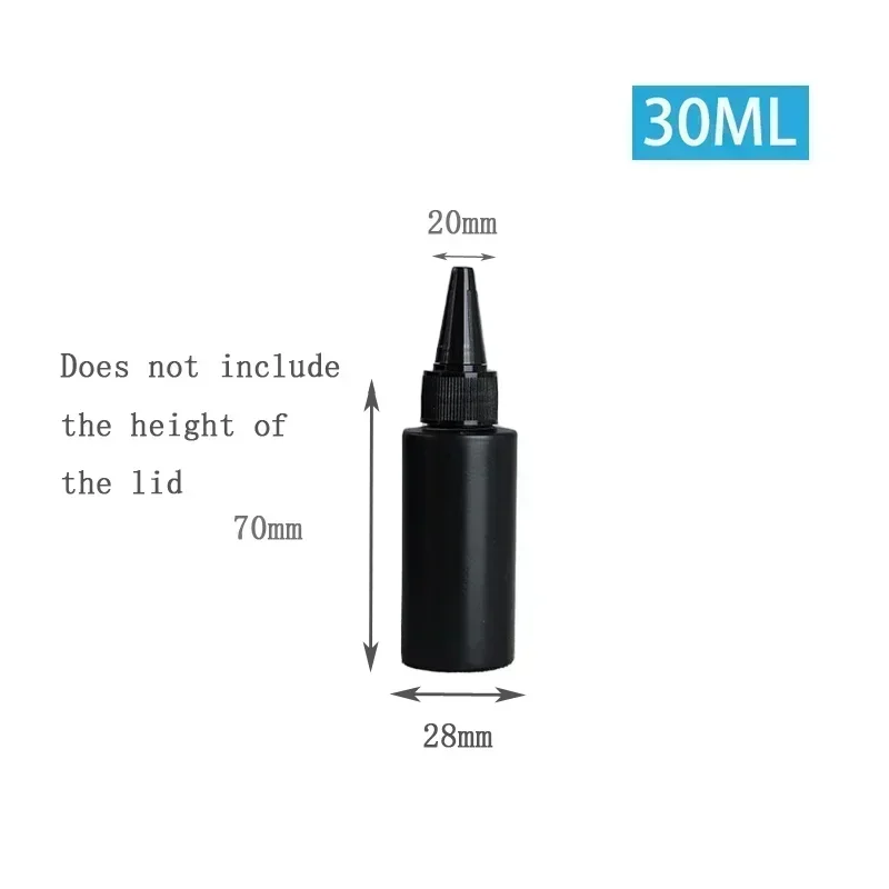 10pcs HDPE Black Plastic Squeeze Bottles with Caps – 30ml to 500ml Refillable Containers for Glue, Oil, Pigment, and DIY Liquids, Reusable Portable Bottles for Crafts, Kitchen, and Small Business Packaging - 图片 7