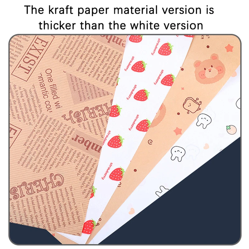50 Sheets Greaseproof Deli Paper, Non-Stick Sandwich Wrapping Paper, Oil-Proof Baking Parchment Liner for Bread, Burger, Cake, Pizza, Dessert, Food Wrapping and Takeout Packaging 5