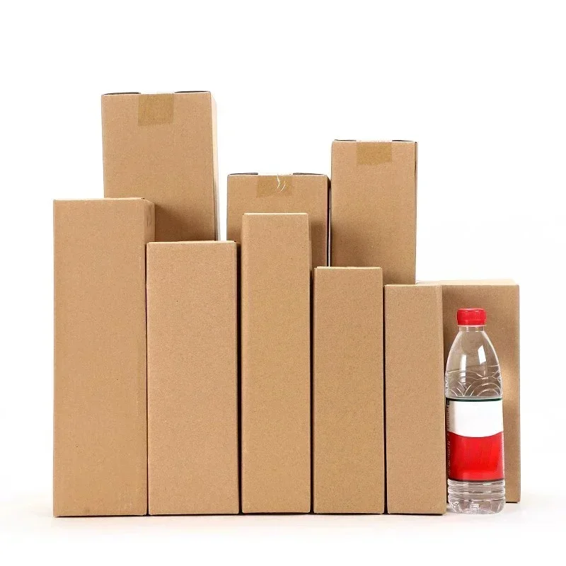 Long Corrugated Cardboard Box for Red Wine or Umbrella – Rectangular 3-Layer Thickened Kraft Carton, Wear-Resistant Mailing & Express Packaging Box for Shipping and Storage - 图片 5