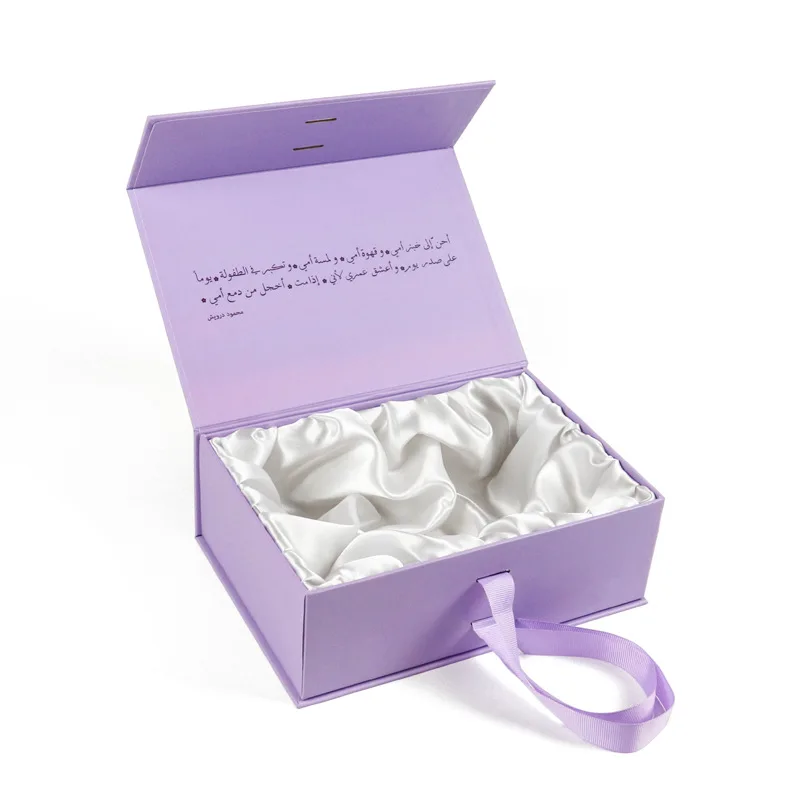 Matte Lamination Magnetic Closure Foldable Gift Boxes, Luxury Customizable Cosmetic Packaging, Reusable Rigid Cardboard Box for Jewelry, Perfume, Candles, Beauty & Retail Gift Wrapping Wholesale 3