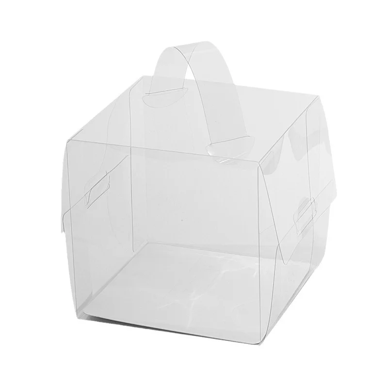 50pcs Transparent Cake Boxes with Handles, Plastic Cupcake and Chocolate Gift Boxes, Mini Sweet Packaging Supplies for Wedding Favors, Desserts, Pastries, Birthday and Event Gifts 10