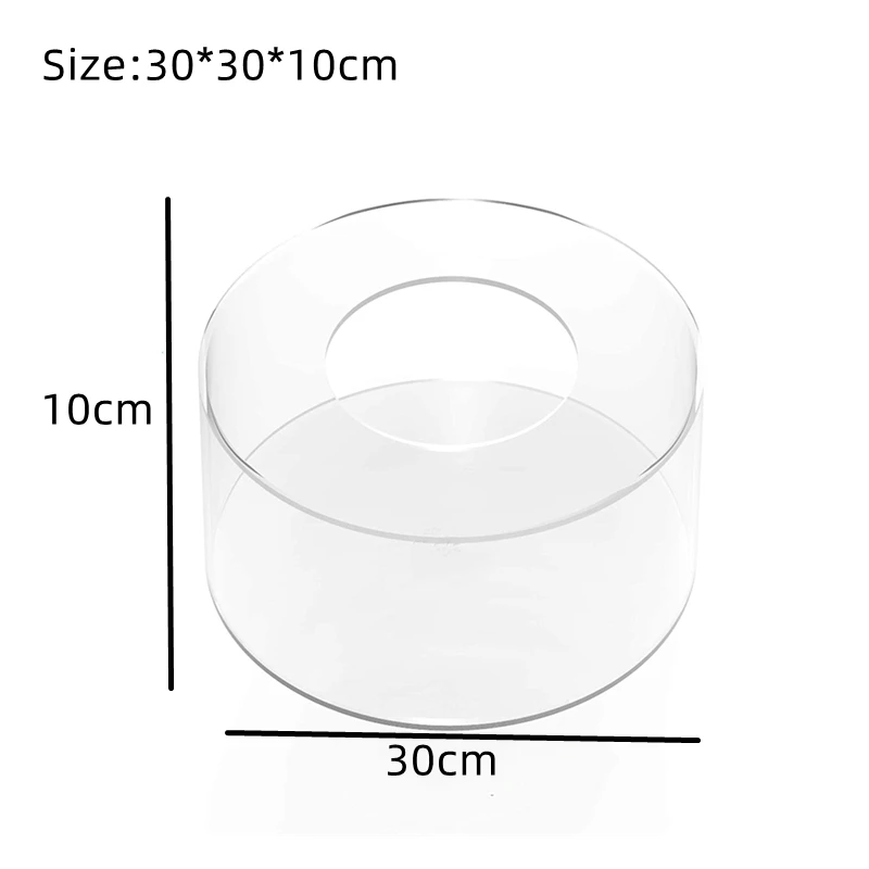 Acrylic Cake Display Board Round Cake Edge Smoother Tray, Clear DIY Refillable Cake Base Stand for Wedding, Birthday, Party, and Dessert Decoration Tools - 图片 7