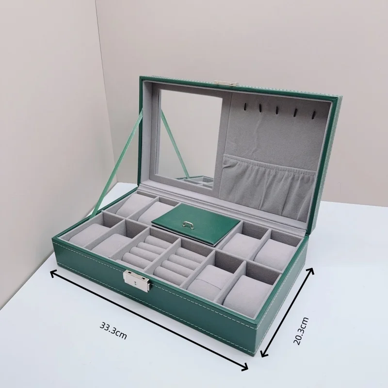 Watch Display Case ⌚ – Stop Tangled Timepieces! Premium PU Leather Organizer with Glass Top for 6/10/12 Luxury Watches - 图片 7