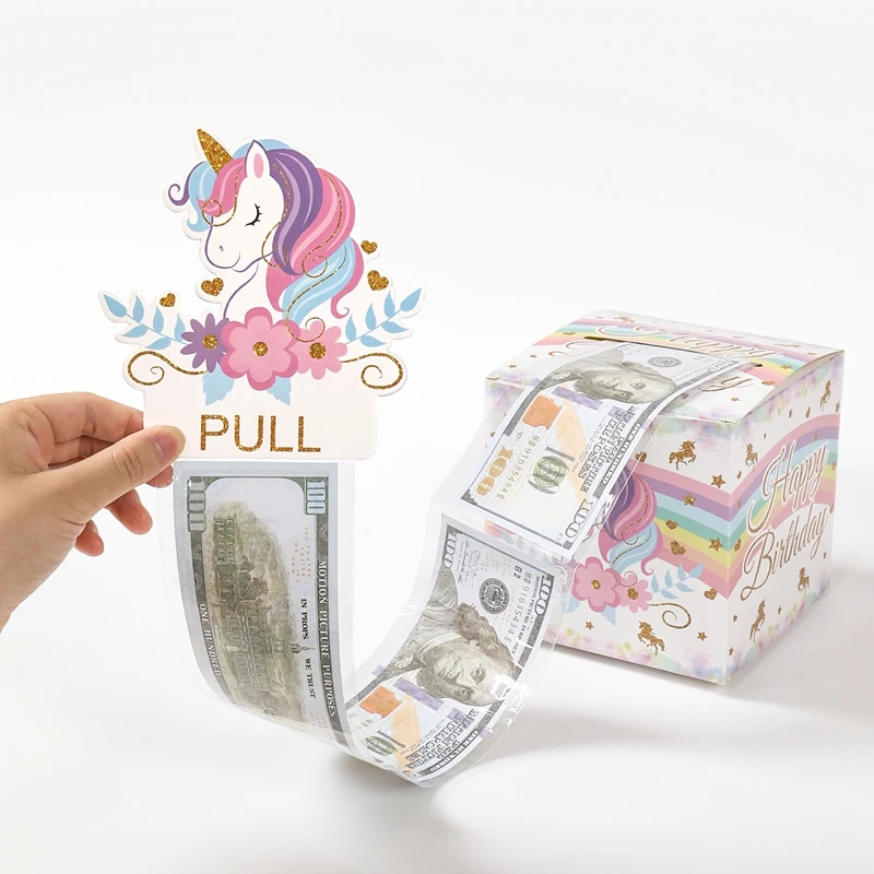 Birthday Money Gift Boxes with Pull-Out Happy Birthday Card, Fun Cash Surprise Packaging for Kids and Adults, Creative Party Favor Box for Birthday Celebrations, Durable and Reusable Paper Boxes 37