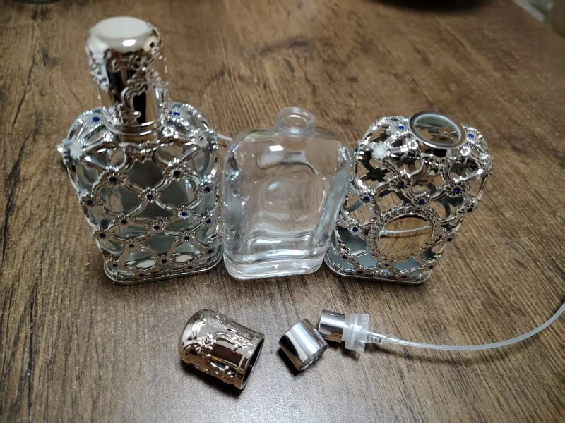 2/10pcs 2025 Premium 50ml Empty Glass Spray Bottle Set – Thickened Clear Refillable Containers with Crimp Neck and Bayonet Atomizer, Portable Luxury Packaging Solution for Fragrance, Cosmetic, and Travel Use 3