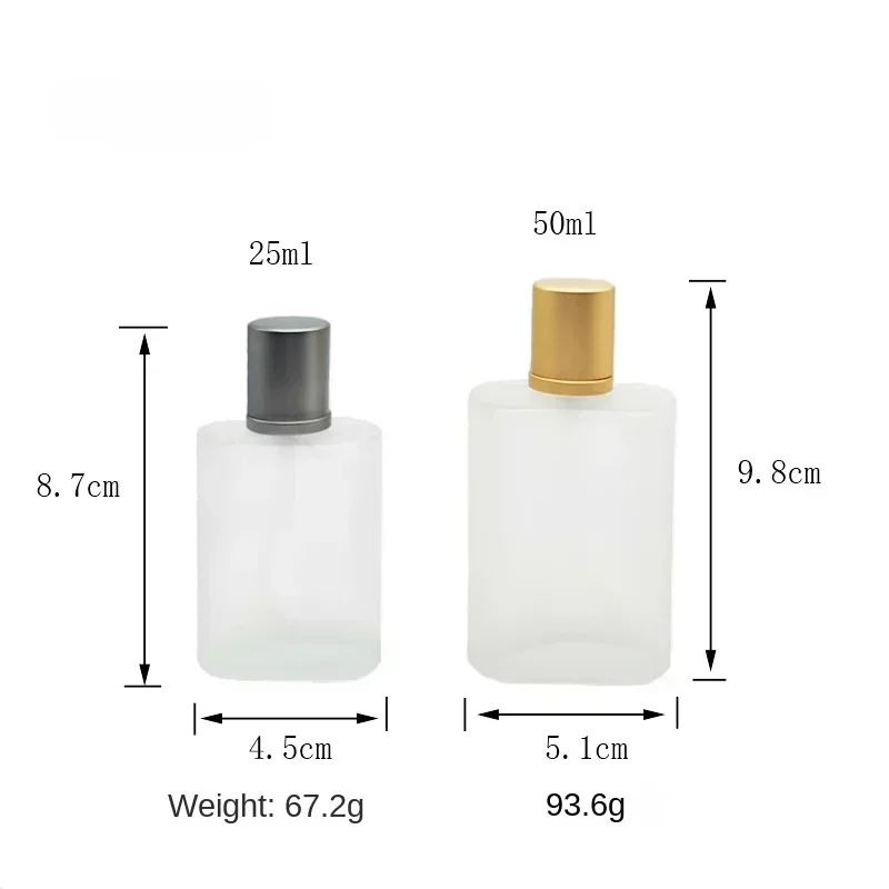25ml 50ml 100ml Sandblasted Glass Perfume Bottles, Refillable Frosted Empty Spray Bottles with Screw Cap, Durable Fine Mist Dispenser for Fragrance, Makeup or Travel, Thick Reusable Container - 图片 5