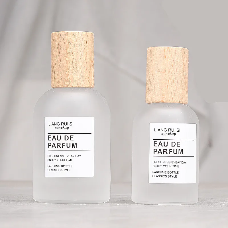 10pcs 30/50ml Frosted Glass Perfume Bottles – Refillable Screw Wooden Lid Atomizer Containers, Fine Mist Spray Dispensers for Fragrance, Essential Oils, Cosmetic Liquids, Travel or DIY Storage - 图片 3