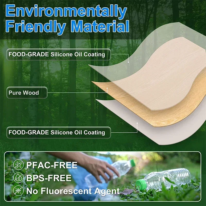 50/100 Pcs Square Air Fryer Parchment Paper Liners – Upgraded Disposable Baking Paper with Perforated Design for Frying, Cooking, Steaming and Oven Use - 图片 3