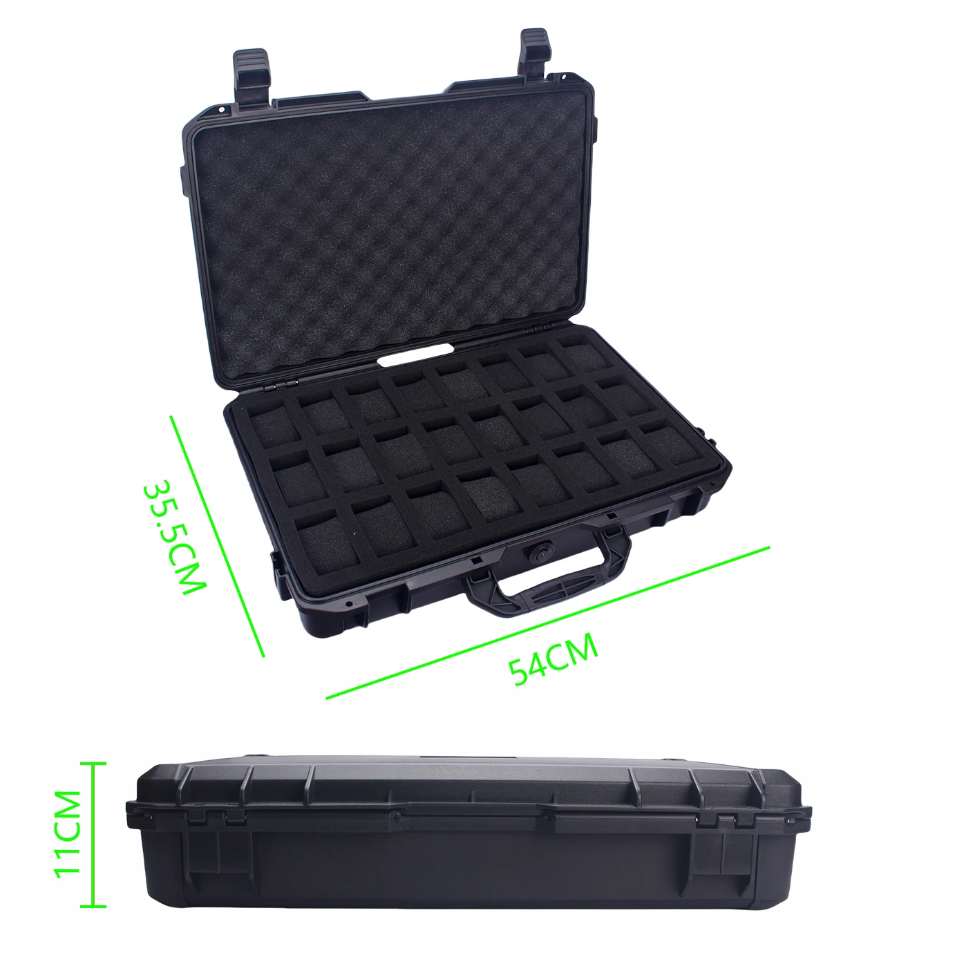 24-Slot Portable Plastic Watch Case – Waterproof and Durable Storage Box for Watches, Jewelry, Accessories, Travel Organizer, Tool Box for Watch Collectors and Personal Use - 图片 2