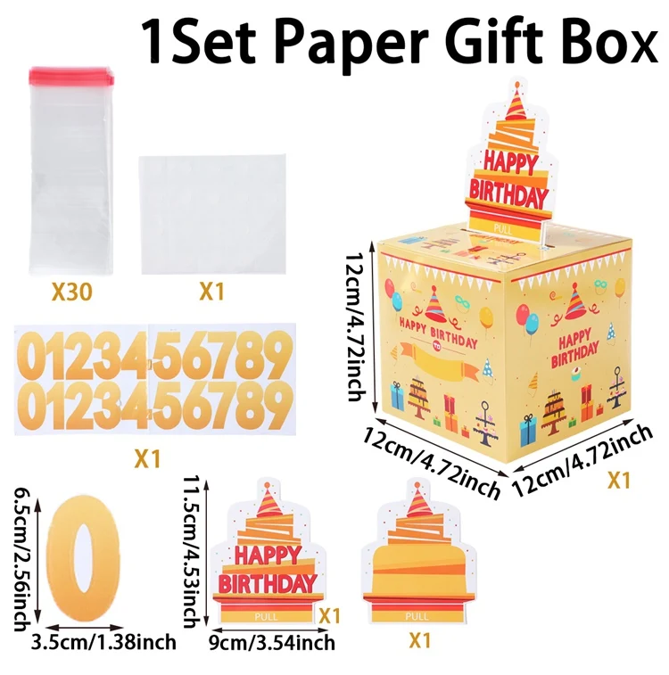 Birthday Money Gift Boxes with Pull-Out Happy Birthday Card, Fun Cash Surprise Packaging for Kids and Adults, Creative Party Favor Box for Birthday Celebrations, Durable and Reusable Paper Boxes - 图片 18