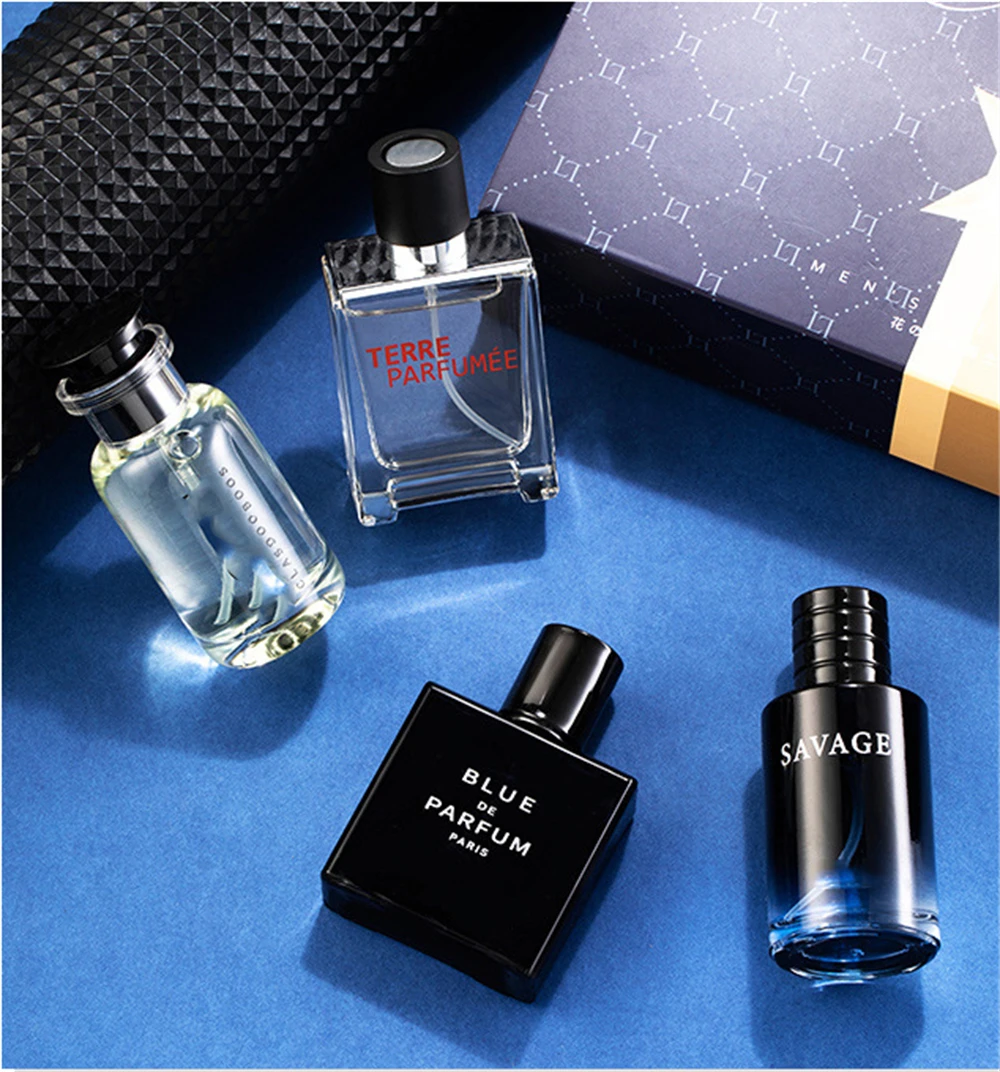 Luxury Men’s Empty Perfume Bottle Set – 4-Piece 100ml Glass Refillable Cologne Containers with Elegant Gift Box, Travel-Friendly Spray Atomizers, Reusable Bottles for Storage, Display, or DIY Fragrance 2