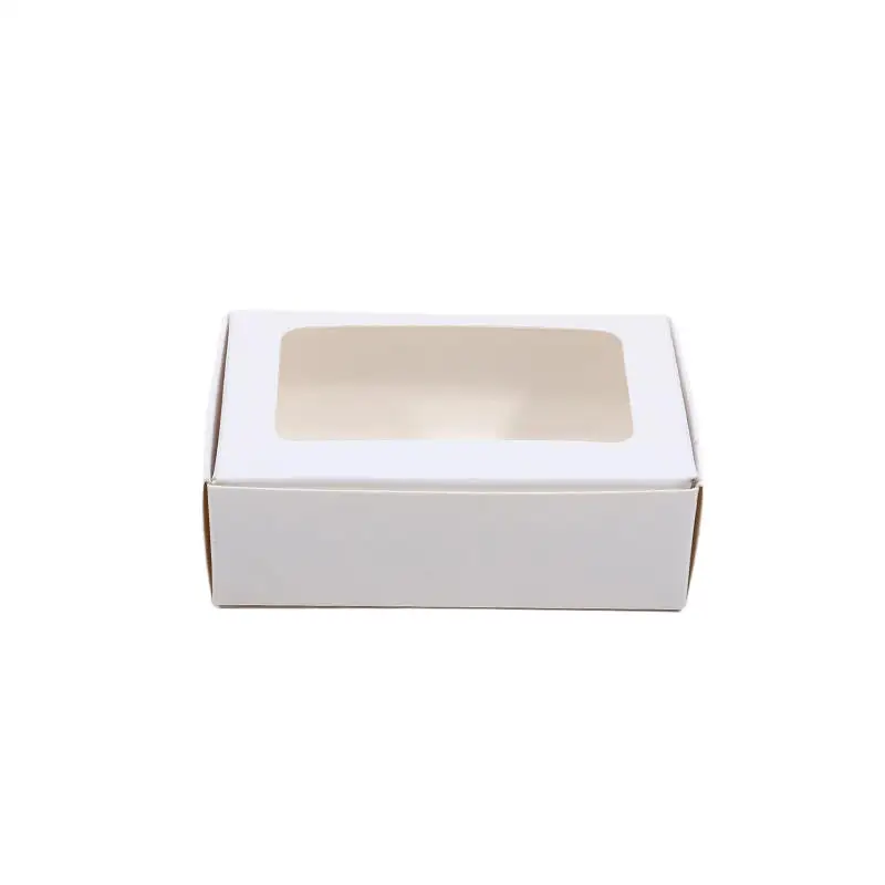 25Pcs Kraft Paper Boxes with Clear Window, Homemade Cookie and Candy Packaging Containers, Birthday Gift Boxes, DIY Dessert and Party Favor Packaging, Sturdy and Elegant - 图片 9