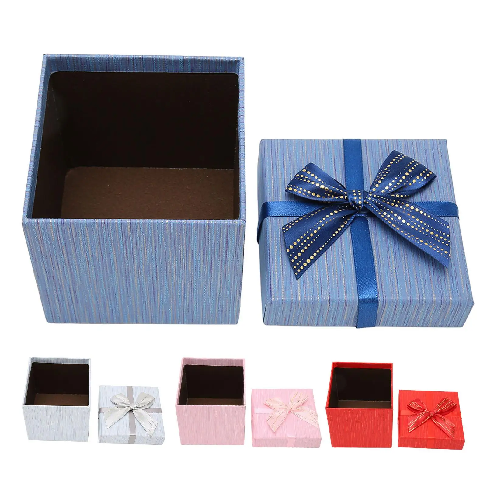 Elegant Gift Boxes with Lids 4Pcs | Decorative Paper Packaging Boxes for Wedding, Birthday, Christmas & Valentine’s Day | Reusable Present Box with Ribbon for Gift Wrapping and Decoration 6