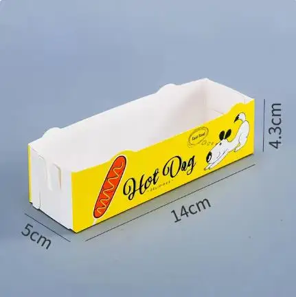 100pcs Disposable Hot Dog Paper Boxes, Food Serving Trays for Parties, Catering, Events, and Takeout, Eco-Friendly Disposable Tableware for Snacks and Meals - 图片 11