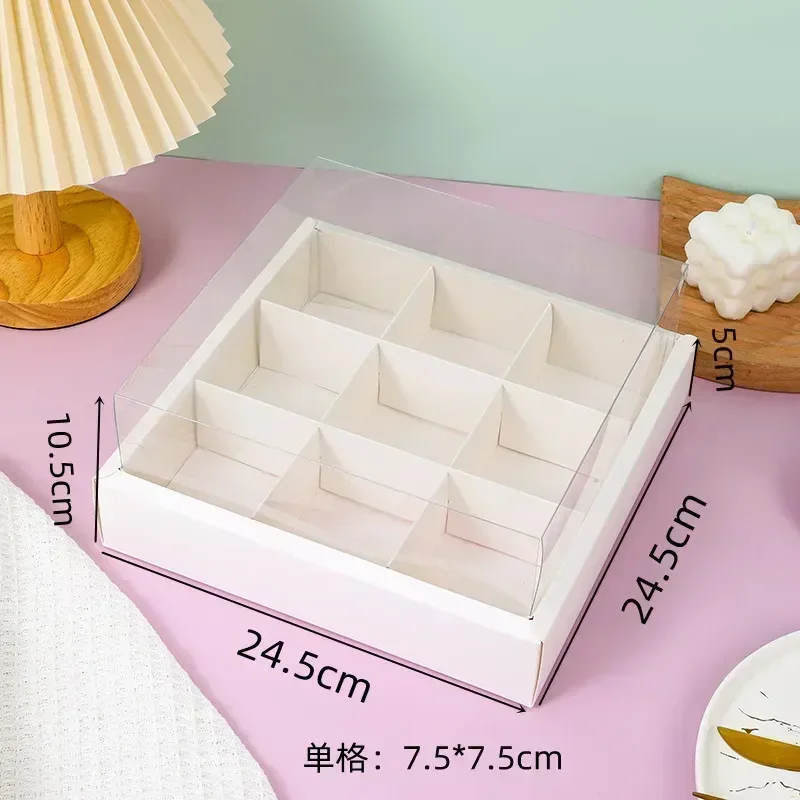 Why 87+ Bakeries Chose This: 10pcs Dessert Grid Boxes with 92% Transparency PET Lids – Foldable 6/9 Holes System Saves $2,400/Year in Freight Costs - 图片 3