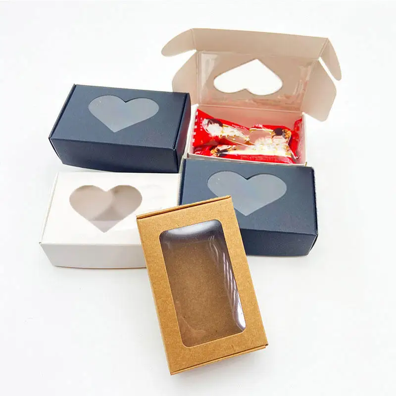 25Pcs Kraft Paper Boxes with Clear Window, Homemade Cookie and Candy Packaging Containers, Birthday Gift Boxes, DIY Dessert and Party Favor Packaging, Sturdy and Elegant 5