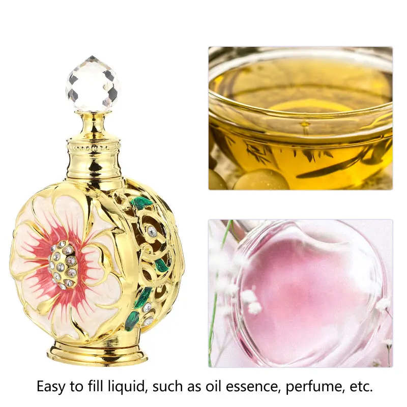 12ml Refillable Perfume Bottle for Women – Premium Arabic Essential Oil Spray, Apothecary-Style Fragrance Container, Travel-Friendly, Free Shipping, Elegant Arabesque Scent Storage for France and Middle Eastern Perfumes 2
