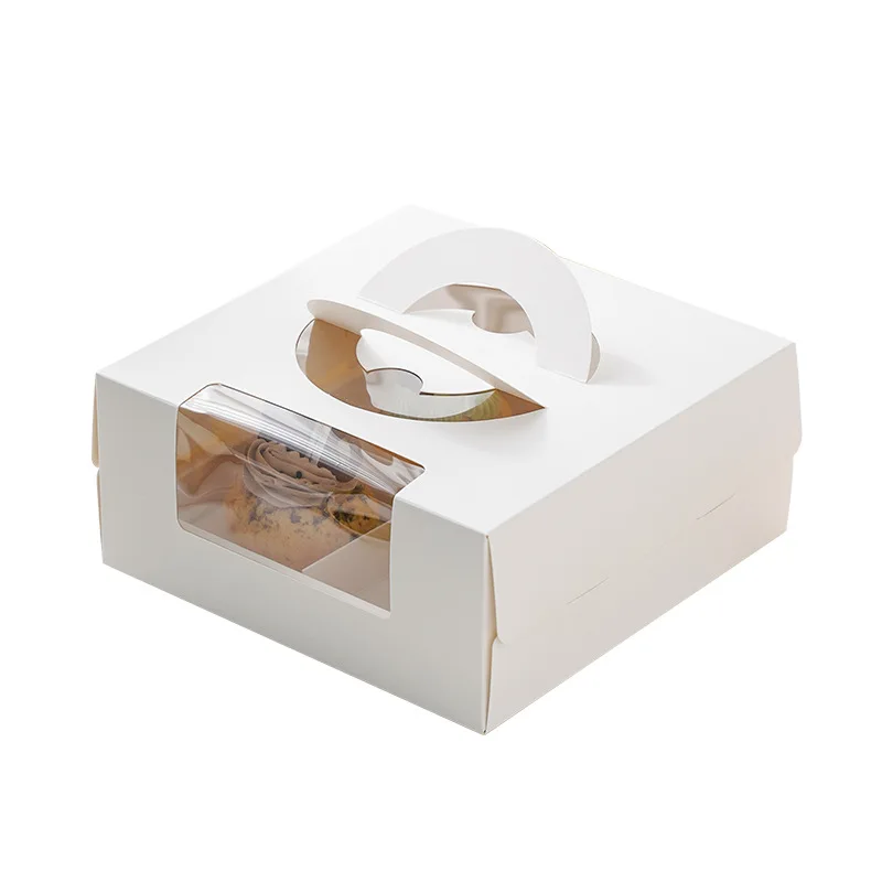 5 Pcs 6-Inch White Paper Cake Boxes with Handle – Windowed Packaging for Mousse, Pastries, Cupcakes, Birthday Celebrations, Wedding Dessert Gifts, and Portable Bakery Takeaway Containers 5 Pcs 6-Inch White Paper Cake Boxes with Handle – Windowed Packaging for Mousse, Pastries, Cupcakes, Birthday Celebrations, Wedding Dessert Gifts, and Portable Bakery Takeaway Containers 6